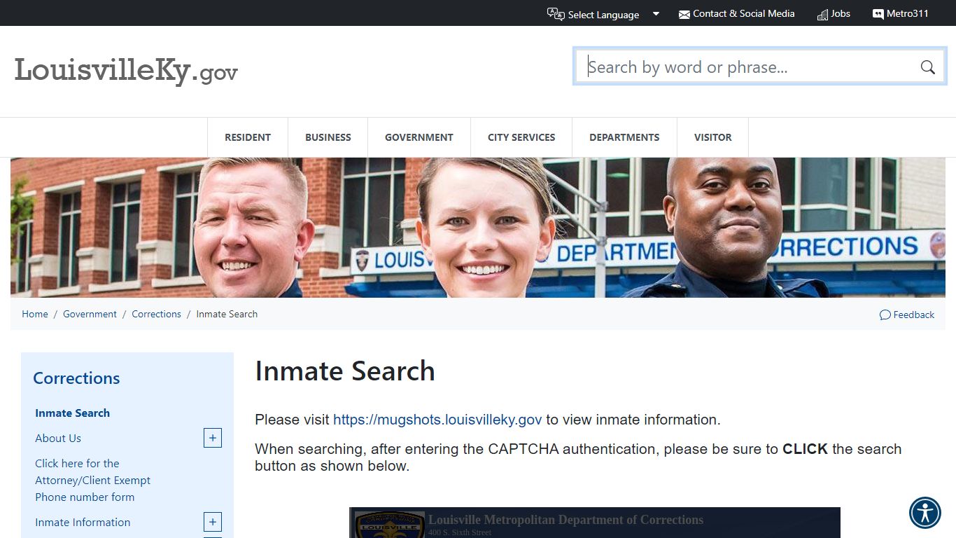 Inmate Search - LouisvilleKY.gov